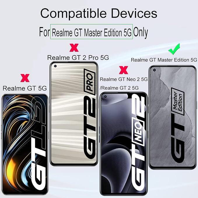 Ibywind Screen Protector For Realme GT Master Editionwith 2Pcs Tempered Glass1Pc Camera Lens Protector[Fingerprint ReaderEasy to install]