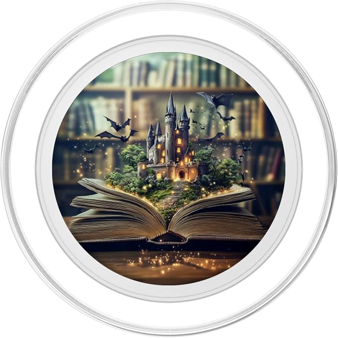 Fantasy Book Lover Library Bookworm Literature Mystery PopSockets PopWallet for MagSafe