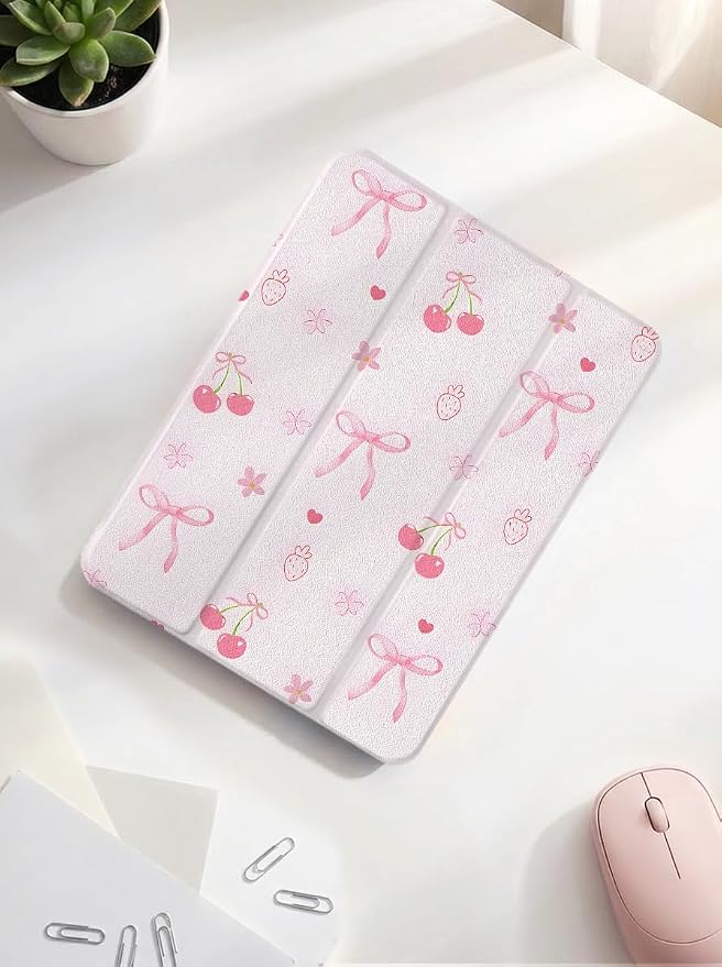 Case for iPad 9th/ 8th/ 7th Generation Case 10.2&amp10.5 Inch (2021/2020/2019 Release) Slim Lightweight Soft Trifold Back Cover with Pencil Holder &amp Auto Sleep/Wake CoverBeige Checkered