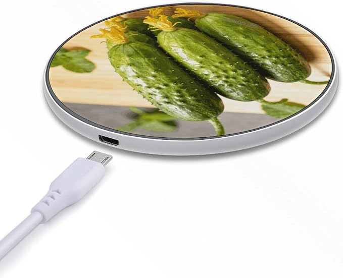 Pickle Cucumbers Wireless Charger Magnetic Phone Induction Charger 10w Fast Wireless Charging Station Compatible with iPhone 17 16 15 14 13 12 Pro Max Samsung Galaxy S25 S24 S23