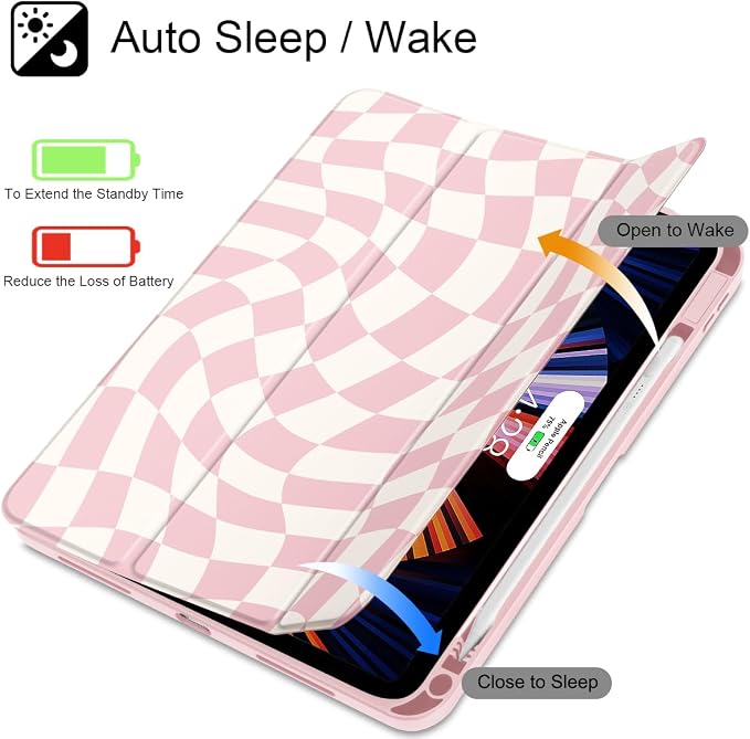 Mektron Case for 2026 iPad Air 11 inch M4 8th (M3 2025 7th /M2 2024 6th) Compatible with iPad Air 10.9 (2022 5th Gen /2020 4th Gen) Shockproof Clear Shell Blue Bows &amp Flowers