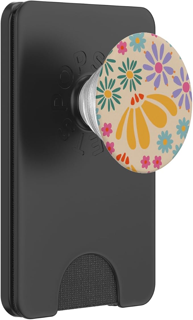Pastel Floral Pattern Art Flower PopSockets PopGrip for MagSafe