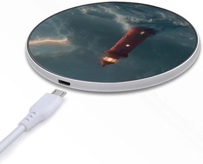 Lighthouse Wave Wireless Charger SlimWireless Charging Pad Anti-Slip Charger Mat for Men Women