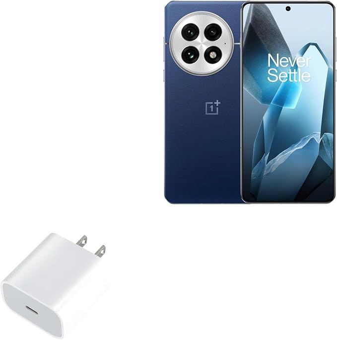 BoxWave Charger Compatible with OnePlus 13 - PD GAN miniCube (30W) 30W Tiny PD GAN Type-C Wall Charger - Winter White