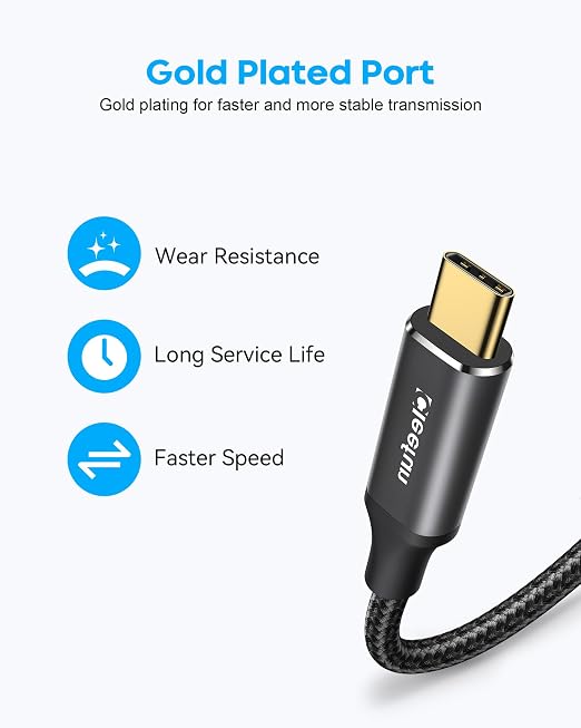 CLEEFUN 10ft USB C Extension Cable 3.2 Male to Female 5Gbps Data &amp 4K Video Sync 100W Fast Charging for USBC Hub Laptop Tablet Phone