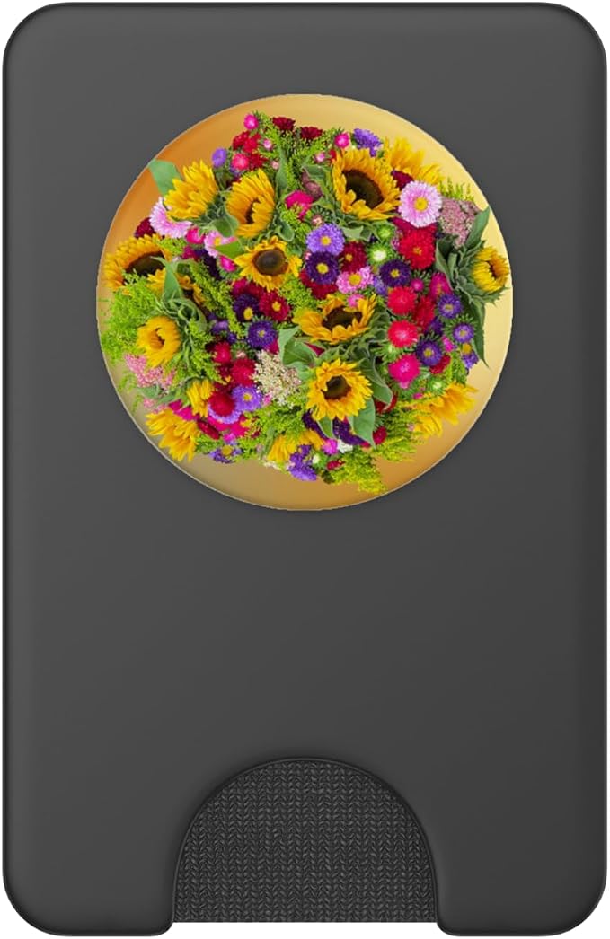 Sunflower Phone Grip Pressed Flower Pop Up Nob Spring Floral PopSockets Adhesive PopGrip