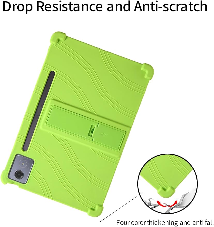 for Lenovo Idea Tab Pro 12.7 inch Tablet CaseBOVUGAC Soft Silicone Adjustable Stand Shockproof Kids Friendly for Lenovo Idea Tab Pro Tablet(Black)