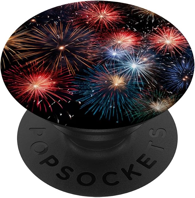 Red White And Blue Firework Pattern PopSockets Adhesive PopGrip
