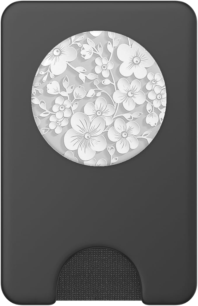 Cute Floral Pattern White Flower PopSockets PopGrip for MagSafe
