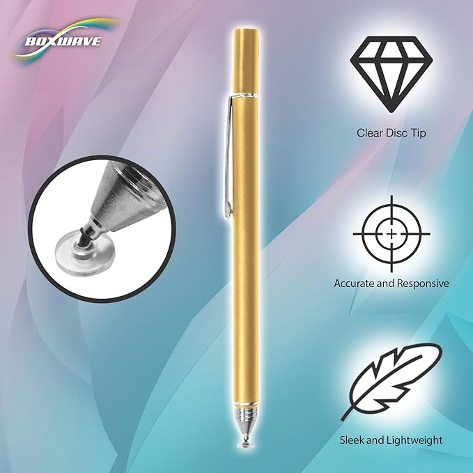 BoxWave Stylus Pen Compatible with Apple Watch Series 10 (46mm) - FineTouch Capacitive Stylus Super Precise Stylus Pen - Champagne Gold