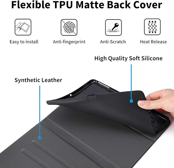 Case for Microsoft Surface Go 4/3/2/1 (2023/2021/2020/2018)-Slim PU Leather Lightweight Adjustable Stand Smart CoverAmerican Flag