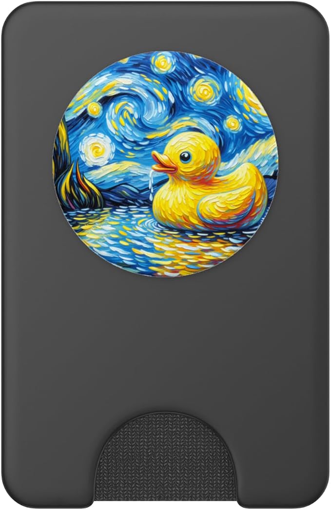 Rubber Duck Starry Night Painting Ducky Vincent Van Gogh Art PopSockets PopWallet for MagSafe