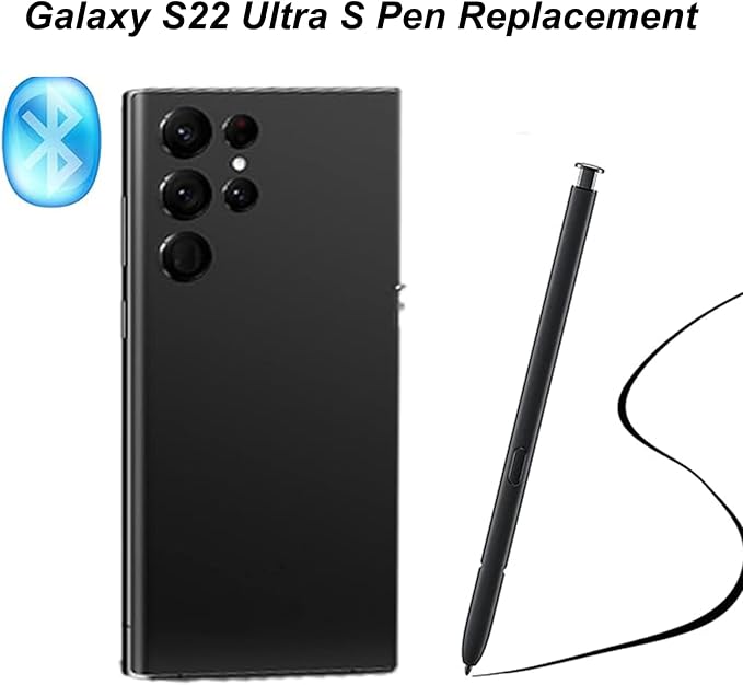 S22 Ultra S Pen WithBluetooth Replacement Stylus Pen for Samsung Galaxy S22 Ultra All Versions 5G Stylus PenSmooth Writing(Phantom Black)