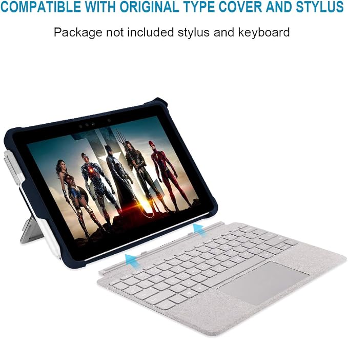 for Surface Go 3 Case Surface Go 2 Case Surface Go Cases Shockproof Rugged Folio Surface Go 3/ Go 2/ Go Protective Cases Cover Compatible with Microsoft Surface Go 2/ Go 3/ Go 10 inch Tablet
