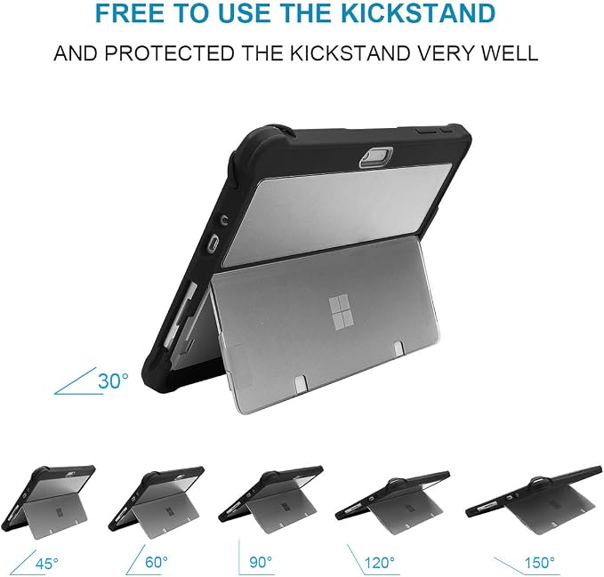 for Surface Go 3 Case Surface Go 2 Case Surface Go Cases Shockproof Rugged Folio Surface Go 3/ Go 2/ Go Protective Cases Cover Compatible with Microsoft Surface Go 2/ Go 3/ Go 10 inch Tablet