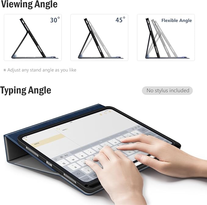 Antbox for iPad Air 13 Inch Case 2026 M4 /2025 M3 /2024 M2 Black | Built-in Pencil Holder Supports Pencil Pro and Pencil (USB-C) Auto Sleep/Wake PU Leather iPad Air 13'' Cover