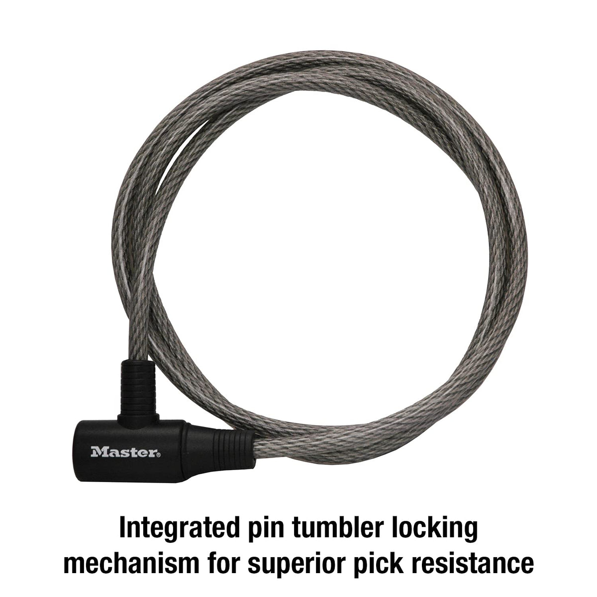 Master Lock Bike Cable Lock, Keyed Bike Lock, 6 ft. Long, 8154DPF