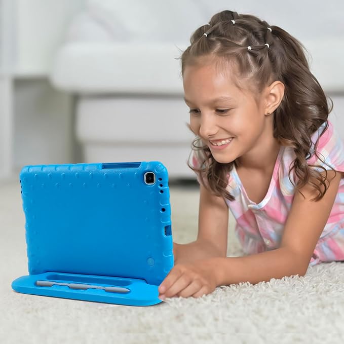 Kids Case for Samsung Galaxy Tab S6 Lite Shockproof Handle Stand Blue | Lightweight Kids Friendly EVACompatible with Samsung Galaxy Tab S6 Lite 10.4 Inch 2024/2022/2020 Release S Pen Holder