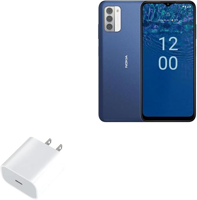 BoxWave Charger Compatible with Nokia G310 5G - PD GAN miniCube (30W) 30W Tiny PD GAN Type-C Wall Charger - Winter White