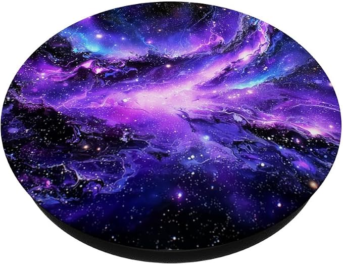 Universe Star Cluster Purple Nebula Space Galaxy PopSockets PopGrip for MagSafe