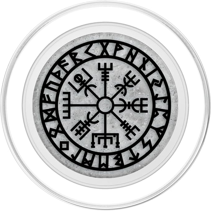Vegvisir Viking Compass Rune Protection Symbol Celts Nordic PopSockets Adhesive PopGrip