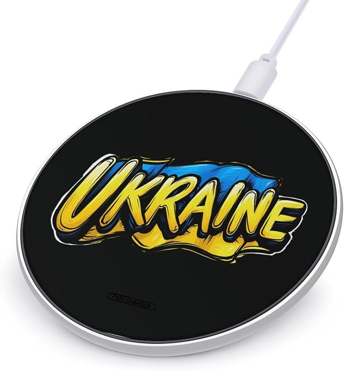 Ukrainian Flag Wireless Charger Portable Charging Pad | LightweightAll Smartphone