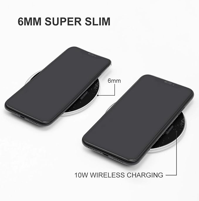 USA Blue-Thin-Lines Flag Wireless Charger Portable Charging Pad | LightweightAll Smartphone