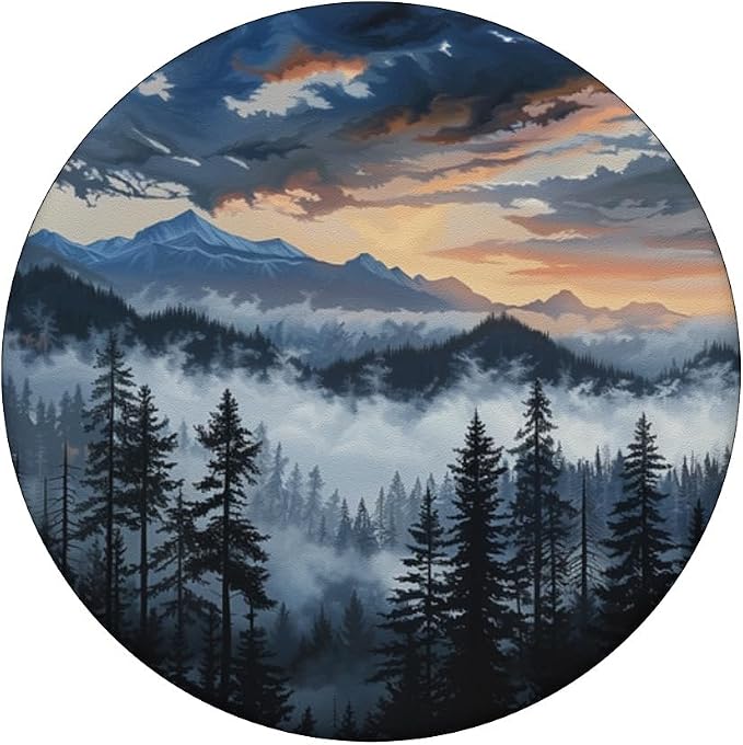 Mountains Wilderness Forest Hiking Pine Tree Nature PopSockets Adhesive PopGrip