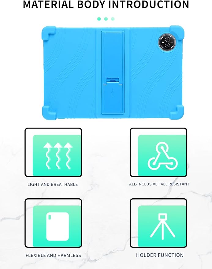 Case for Raemond K80 Tablet 10 Inch Android 15WUNIAK Hollow Back DesignHeat Dissipation Shockproof Lightweight Adjustable Kickstand Silicone Shell&ampKids Friendly Soft CaseBlack
