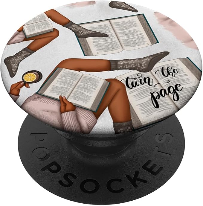 Cute Book Pattern For Women And Reading Teacher With Books PopSockets Adhesive PopGrip