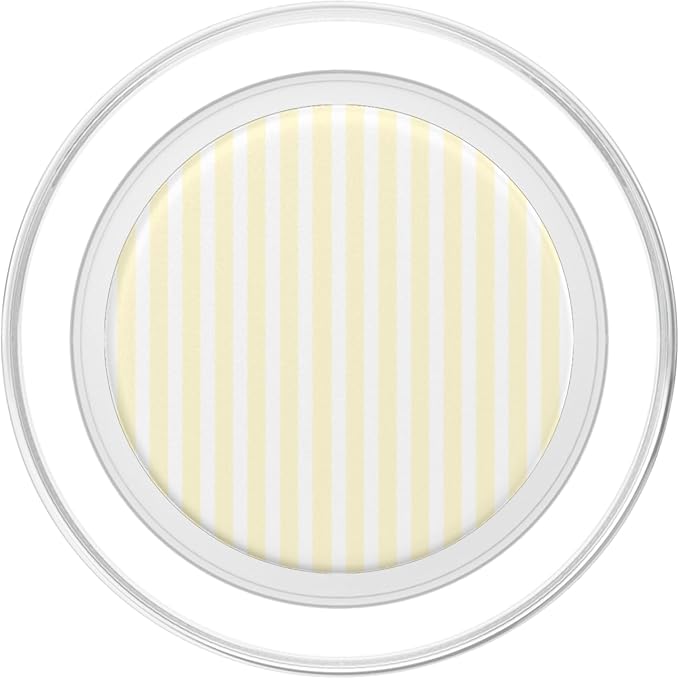 Butter Yellow and White Stripes Vertical Lines Minimalist PopSockets PopWallet for MagSafe