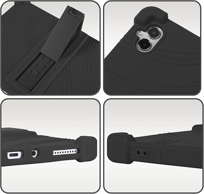 ATOOZ for Boost Celero 5G Tablet Case 10.95 Inch 2025Soft Silicone Shockproof Kids Case for Celero 5G Tablet 11 Inch with PC Stand (Black)
