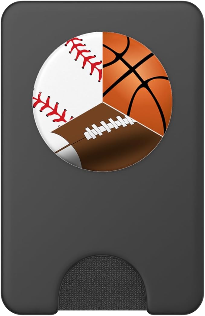 Split Football Baseball Basketball Sports Themed PopSockets PopGrip: Swappable Grip for Phones &amp Tablets