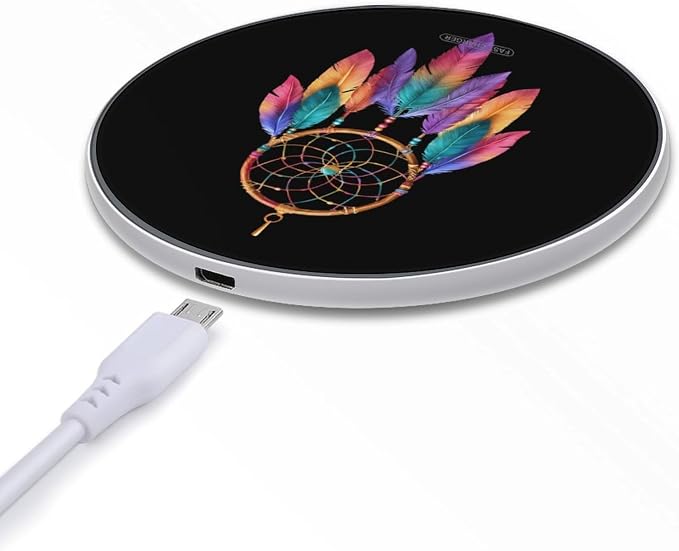 Dream Catcher Feather Wireless Charger Portable Charging Pad | LightweightAll Smartphone