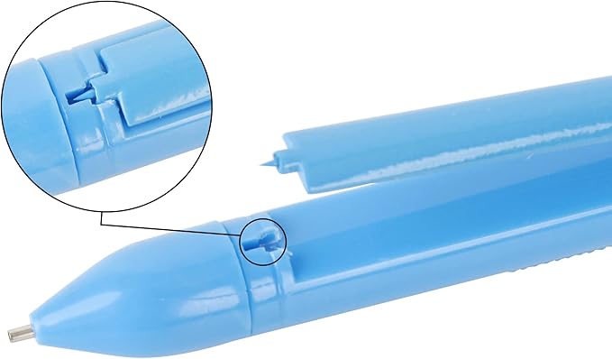 LABANCA 8 Pcs Compass Set with Protractor Rulers Pencil for Math Geometry (Compass Pen-Blue)