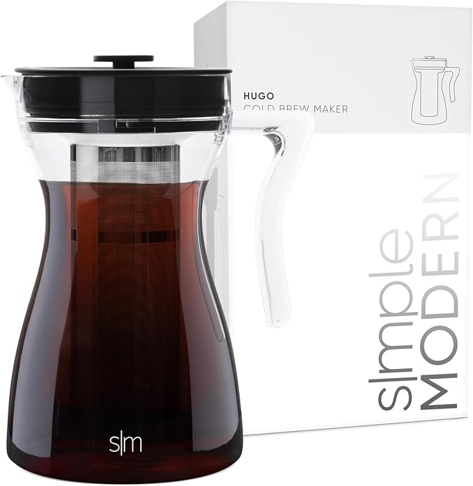 Simple Modern Cold Brew Coffee & Tea, Airtight Pitcher | 1.5 Q | Black
