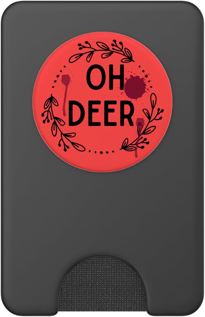 Alastor Radio Demon Oh Deer Red Pop Socket PopSockets Adhesive PopGrip