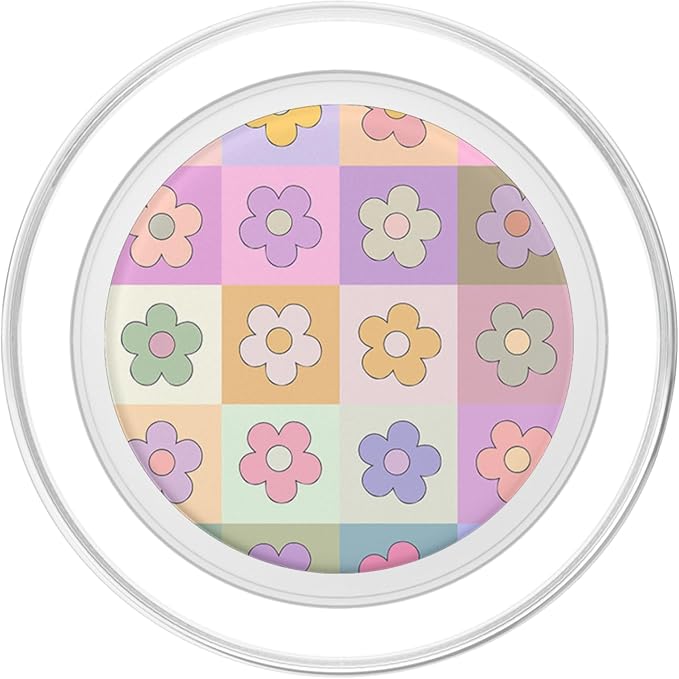 Danish Pastel Aesthetic Retro Daisy Flower Pattern PopSockets Standard PopGrip