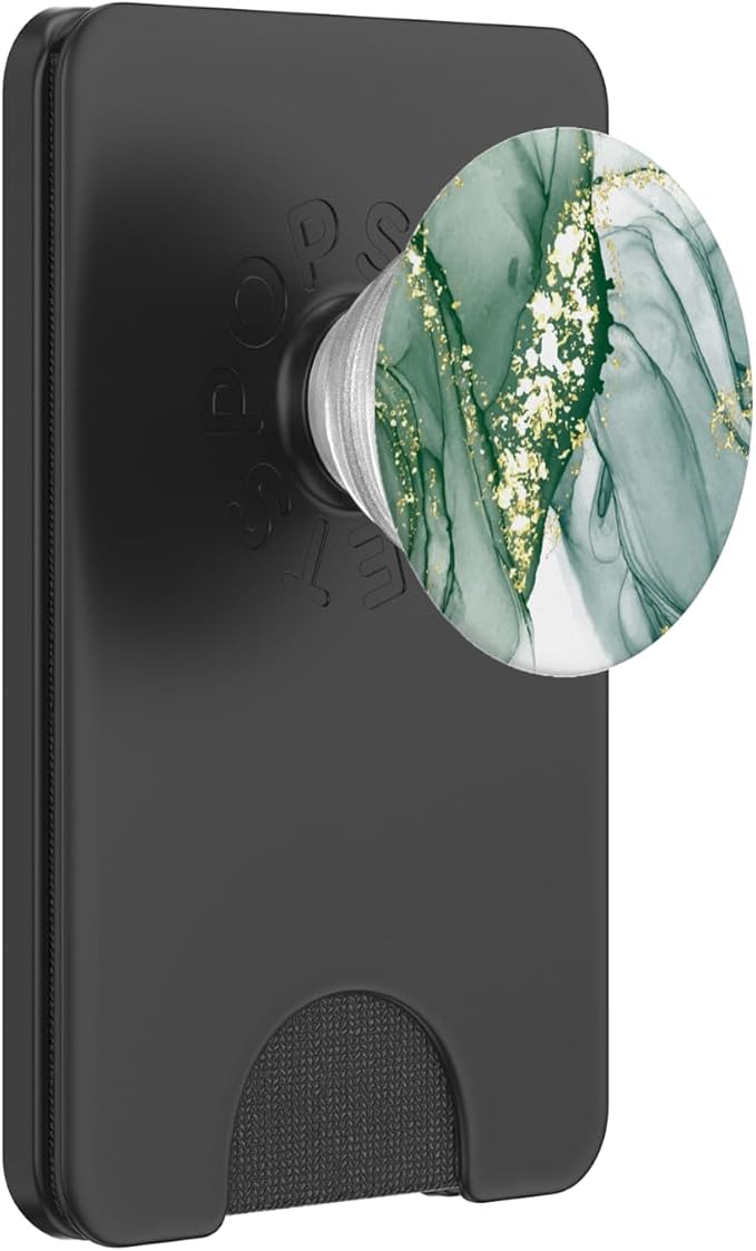 Elegant Jade Green Pattern and Dark Forest Green PopSockets Adhesive PopGrip