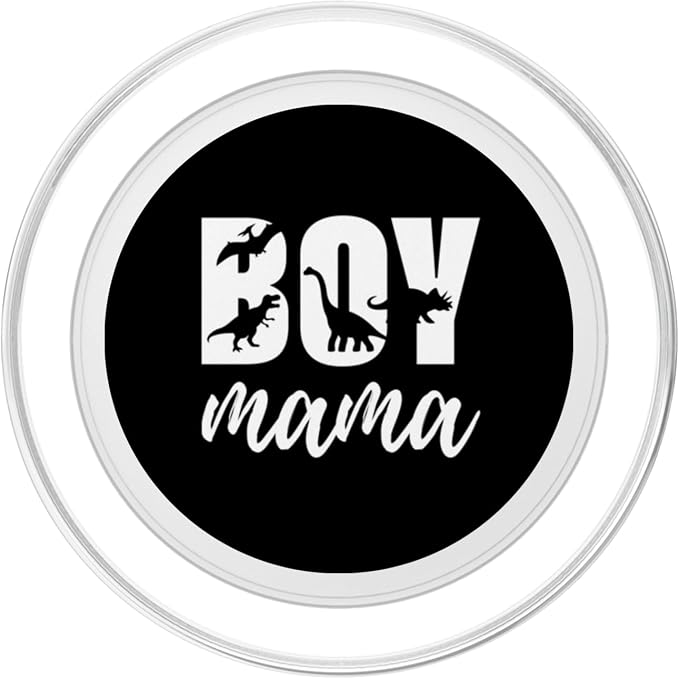 Boy Mama Saurus Mom Mommy Dinosaur Dino Trex Mother Women PopSockets Adhesive PopGrip