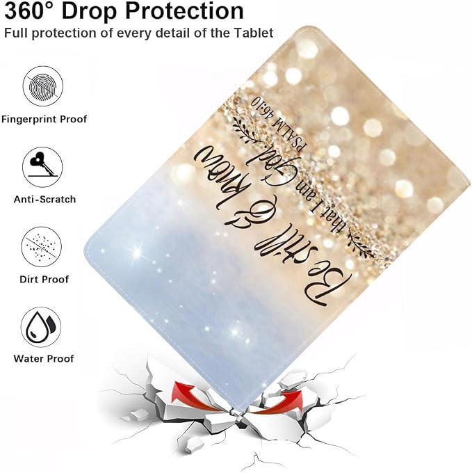 Case for Samsung Galaxy Tab S10 Lite/ S10 FE/ S9 FE 5G 10.9 Inch/ S9 11 Inch - Slim PU Leather Folding Stand Folio Cover with Auto Sleep/Wake American Flag &amp Bullets