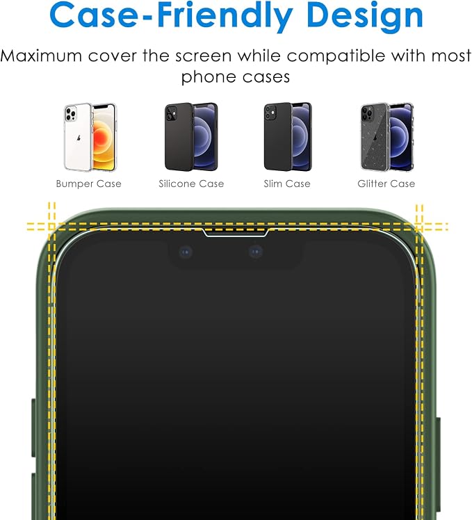 JETech One Touch Install Screen Protector for iPhone 11/XR 6.1-Inch Full Coverage Tempered Glass Film Auto Alignment Tool Kit HD Clear 2-Pack