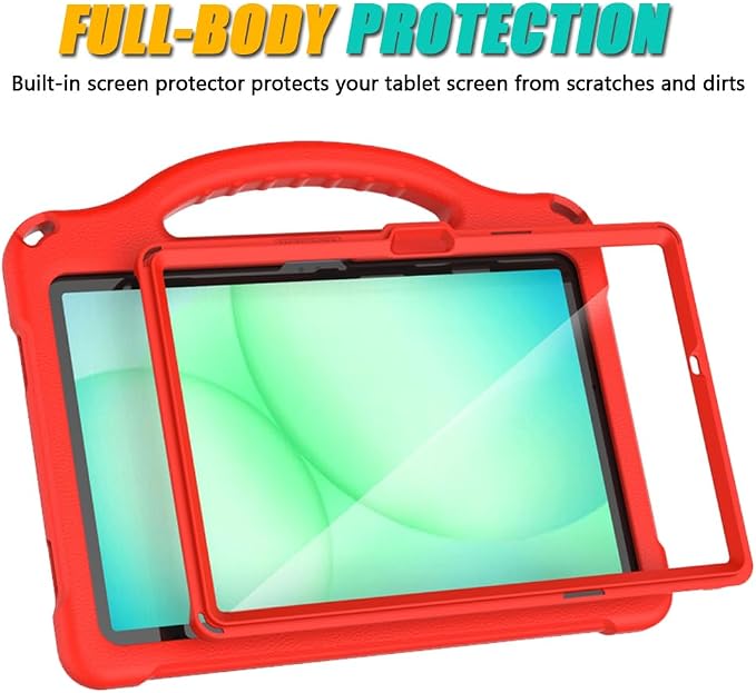 Kids Case for Samsung Galaxy Tab A11 Plus 2026 /A9 Plus 2023 11 inch Tablet | Sanyetral Galaxy Tab A11+/A9+ Case with Screen Protector Shockproof Handle Stand Protective Cover with Shoulder Strap -Bl