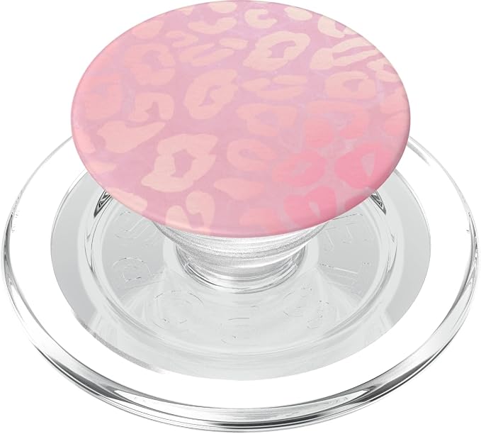 Light Pink Leopard Print Cheetah Phone Pop Up Holder Button PopSockets Adhesive PopGrip