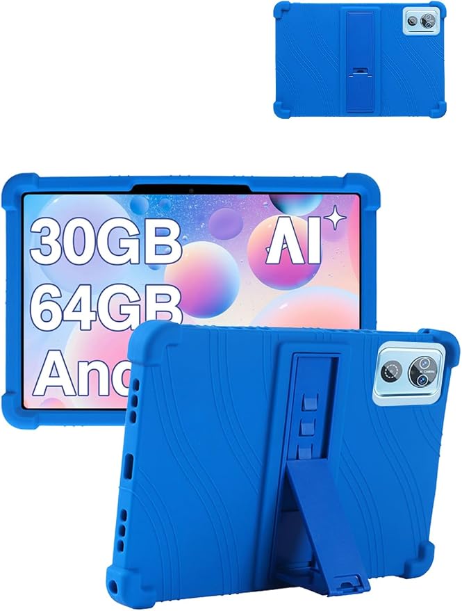 for DEERTiME E15 10 inch Android 15 Tablets Protective caseShockproof Lightweight Silicone Protective Cover with StandChild-Friendly ProtectionEasy to Clean DesignBlack