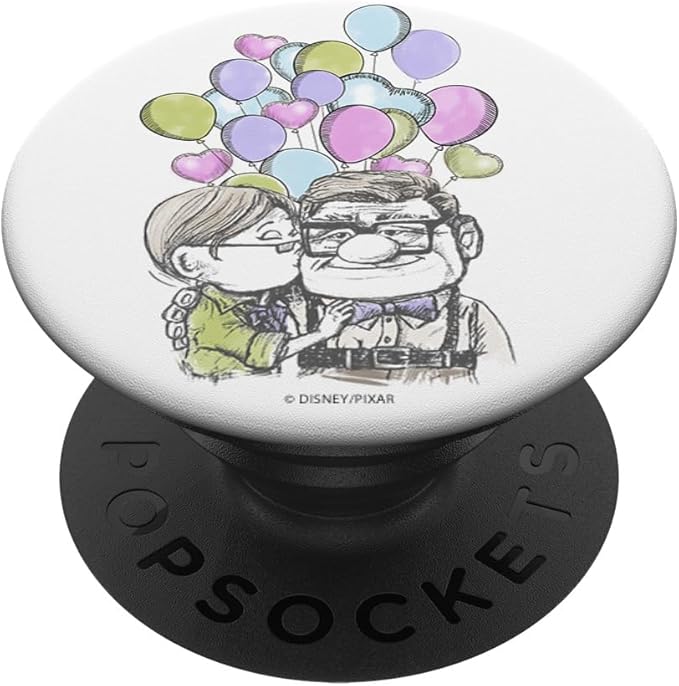 Disney Pixar Up Carl Ellie Kiss with Balloons PopSockets Adhesive PopGrip
