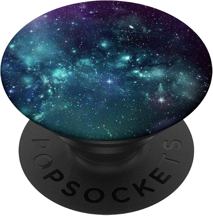 Galaxy Universe Star Cluster Cosmic Aqua Nebula PopSockets PopGrip: Swappable Grip for Phones &amp Tablets