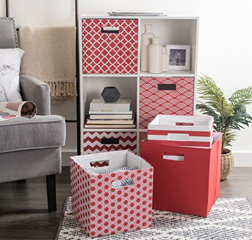 DII Collapsible Polyester Storage Cube, Solid, Lightweight and Durable, Small Square, 11x11x11, Rust - color: Rust, size: Small Square, 11x11x11"