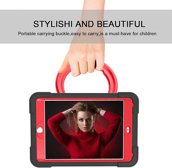 AKABEILA Compatible with Amazon Fire HD 8 2020/2022 Tablet Case，Rugged Kids Case with Stand Lightweight Shockproof Kids Friendly Tablet Cover Black