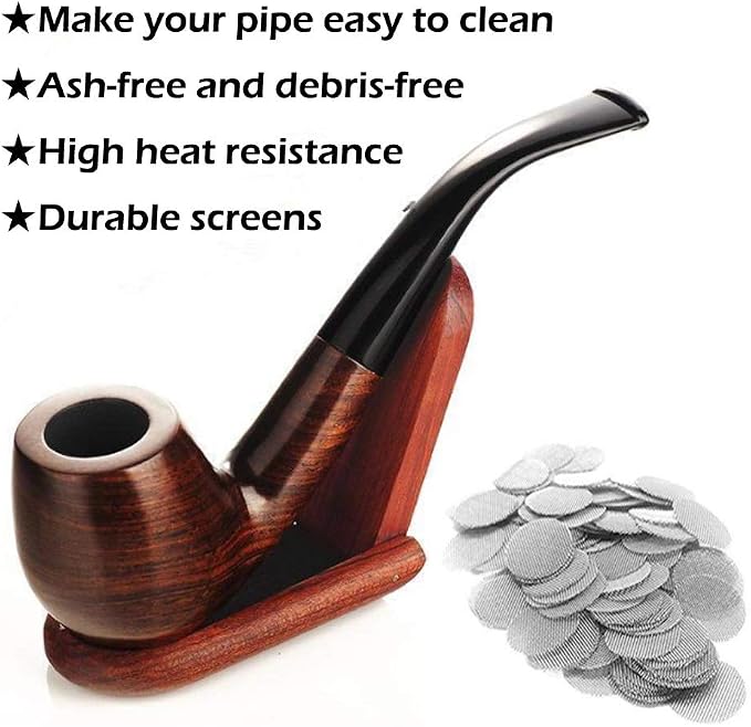 200pcs Stainless Steel Pipe Filters, 15mm/0.59 Inch Smoking Screens Pipe